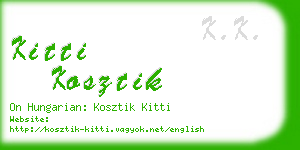 kitti kosztik business card